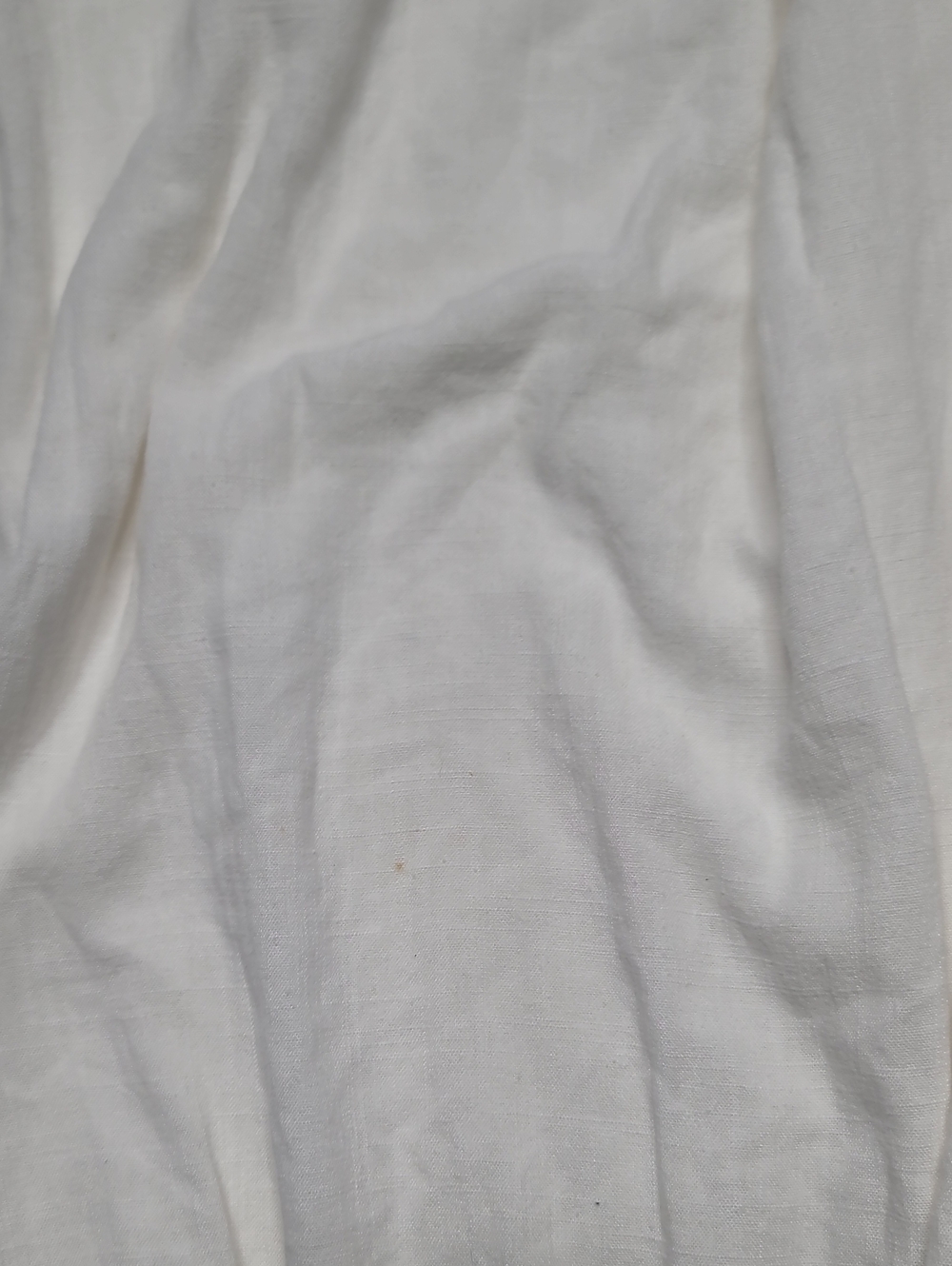 Lauren Conrad Linen White Puff-Sleeve Smocked Bodice Dress Large Cottagecore - Picture 8 of 9